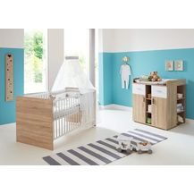 Bild für moebel-dich-auf Babyzimmer Komplettset/Kinderzimmer komplett Set Elisa Verschiedene Varianten in Eiche Sonoma/Weiß (Elisa 6)