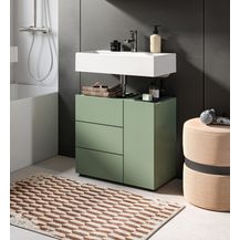 Bild für welltime Waschbeckenunterschrank BIEL, Breite: 60 cm, 2 Türen, 2 Fächer, Siphonausschnitt (1-St)