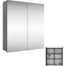 Bild für Planetmöbel Spiegelschrank mit Beleuchtung 60 cm Anthrazit