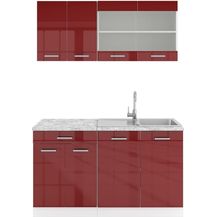 Bild für Singleküche R-Line Rot Hochglanz/Weiß 140 cm 