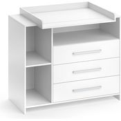 Wickelkommode Oskar Weiß 113 x 100 cm mit 3 großen Schubladen Vicco