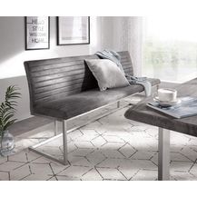 Bild für Sitzbank Earnest Quersteppung 200 cm Grau Vintage