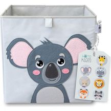 Bild für wonneklein Aufbewahrungsbox Kinder grau I extra stabile Spielzeugkiste für Kinderzimmer I Box (33 x 33 x 33 cm)