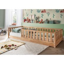 Bild für Bodenbett 90x200cm 'Frieda' Eiche geölt inkl. Lattenrost