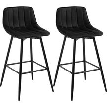 Bild für 2er-Set Designer Barstuhl mit Fußstütze