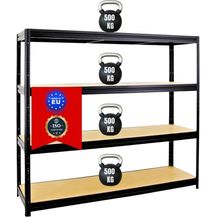 Bild für PROREGAL Schwerlastregal Dino Extra Breit 180 x 180 x 60 cm Fachlast 500kg Schwarz