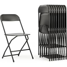 Bild für Flash Furniture Klappstuhl HERCULES aus Kunststoff – Leichter Stuhl zum Klappen für Gäste oder Veranstaltungen – Praktischer Küchenstuhl auch für draußen geeignet – 10er-Set – Schwarz