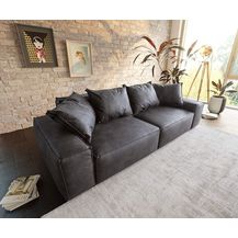 Bild für Big-Sofa Sirpio L 250x105 cm Anthrazit Vintage Kedernaht