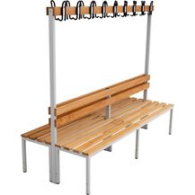 Bild für furni24 Doppelseitige Umkleidesitzbank mit 6 Füßen ohne Schuhrost