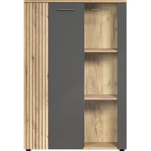 Bild für Highboard Esteban in grau und Eiche Evoke 90 x 132 cm