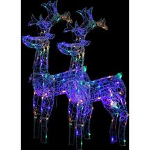 Bild für vidaXL Rentiere Weihnachtsdekoration 2 Stk. 60x16x100 cm Acryl 3154339