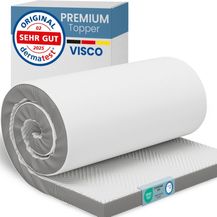 Bild für maxVitalis Viskoelastischer Matratzen-Topper, Orthopädische MemoryFoam Matratzenauflage, Viscoauflage für Matratzen & Boxspringbett, inkl. Aloe Vera Bezug (100x200 cm, Viskoschaum 4 cm)