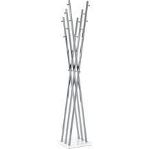 Bild für Design Garderobenständer Standgarderobe Owen chrom-weiß 12 Haken