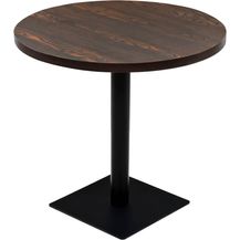 Bild für vidaXL Bistrotisch MDF und Stahl Rund 80×75 cm Dunkle Esche 245610