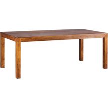 Bild für Esstisch Mumbai 180x90x76cm Sheesham Massivholz Rechteckig Esszimmer Schlicht