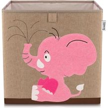 Bild für Lifeney Aufbewahrungsbox mit Elefant Motiv I Spielzeugbox mit Tiermotiv passend für Würfelregale I Ordnungsbox für das Kinderzimmer I Aufbewahrungskorb Kinder