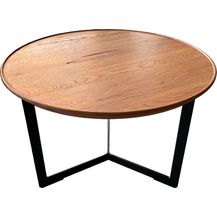 Bild für Beistelltisch Tara Eiche Natur geölt / Metall in Rund Ø 60 cm