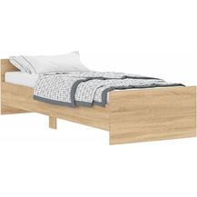 Bild für vidaXL Bettgestell ohne Matratze Sonoma-Eiche 75x190 cm Holzwerkstoff 835948