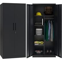 Bild für STEELSØN 'Regulus' Garderobenschrank mit 6 Fächern und Kleiderstange