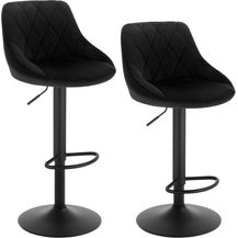 Bild für 2er-Set Barhocker aus Samt