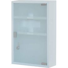 Bild für Style home Medizinschrank aus Edelstahl 60 x 30 x 12 cm, abschließbare Apothekerschrank, XXL Medikamentenschrank Arzeneischrank Erste Hilfe Schrank, inkl. 2 Schlüsseln (Weiß, 4 Fächer)