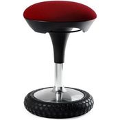 Topstar Sitness 20, ergonomischer Sitzhocker, Arbeitshocker, Bürohocker mit Schwingeffekt, Sitzhöhenverstellung, Bezug bordeaux rot