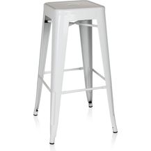 Bild für hjh OFFICE 645012 Barhocker VANTAGGIO HIGH Metall Weiß Retro-Hocker im Industry-Design