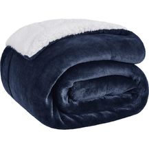 Bild für BEDSURE Decke Sofa Kuscheldecke Marine Blau