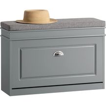 Bild für SoBuy FSR82-L-HG Schuhkipper Schuhschrank mit Klappe Schuhbank mit Sitzkissen Schuhkommode Sitzbank Hellgrau BHT ca. : 75 x 51 x 24 cm