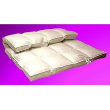 Bild für Betten Hofmann Premium 8 cm Winter Hochsteg Daunendecke 4x6 Außensteg 135x200 Naturprodukt