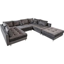 Bild für riess-ambiente Wohnlandschaft KENT 305cm grau / silber