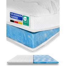 Bild für AM Qualitätsmatratzen, Topper Gelschaum-Topper in Premiumhöhe, Memory Foam Topper für Boxspringbett, 8 cm hoch, Premium Plus Gelschaum (8cm)