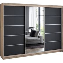 Bild für A&J MöbelLand Schwebetürenschrank VILUNO mit 4 Schubladen und Spiegel