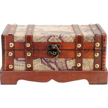 Bild für Brynnberg Schatztruhe 23 x 13 x 11 cm Holztruhe Schatzkiste braun Piratentruhe