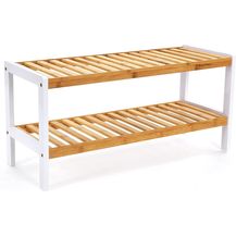 Bild für 2-stöckiges Schuhregal aus Bambus