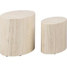 Bild für AC Design Furniture Rico Couchtisch in Beige Travertine Optik 2er Set