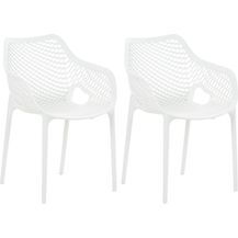 Bild für CLP 2er Set Stühle Air XL stapelbar mit einer Sitzhöhe von 44 cm,weiß