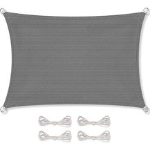 Bild für CelinaSun Sonnensegel inkl Befestigungsseile Premium HDPE wetterbeständig atmungsaktiv Rechteck 2,5x3,5 m anthrazit