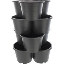 Bild für Centi Pflanzkübel Pflanzturm 4 Etagen Kartoffelturm Pflanzsäule anthrazit