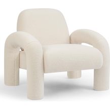 Bild für Makika Loungesessel Einzelsofa Lia aus Bouclé in Weiß
