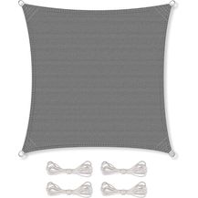 Bild für CelinaSun Sonnensegel inkl Befestigungsseile Premium HDPE wetterbeständig atmungsaktiv Quadrat 3,6x3,6 m anthrazit