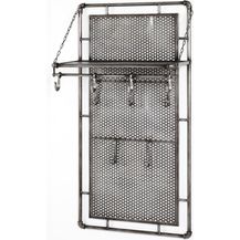 Bild für Garderobenleiste Wandgarderobe Pipe klappbare Ablage 9 Haken Metall anthrazit