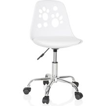 Bild für hjh OFFICE 742002 Kinderdrehstuhl Fancy I Kunstleder Weiß mitwachsender Drehstuhl im peppigen Design