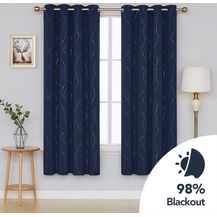 Bild für Deconovo Verdunkelungsvorhang mit Ösen Blickdichter Vorhang Verdunkelung für Wohnzimmer 2er Set