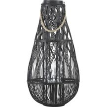 Bild für Laterne Bambusholz schwarz 77 cm mit Tragegriff TONGA