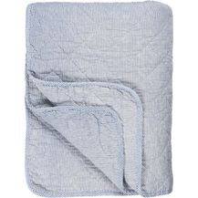 Bild für Ib Laursen Decke Quilt Tagesdecke Überwurf Gestreift Blau Weiß 180x130cm 0788-00