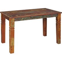 Bild für Esszimmertisch Kalkutta 120x70x76cm Massivholz Bootsholz Shabby Chic 4-6 Personen