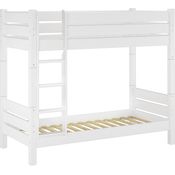 Erst-Holz Etagenbett für Erwachsene 80x200 weiß, Nische 100 teilbar, ohne Rollroste 60. 16-08 W T100 oR