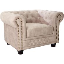 Bild für riess-ambiente Sessel CHESTERFIELD 110cm champagner (Einzelartikel, 1-St)