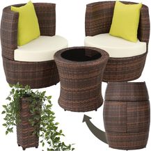 Bild für tectake Sitzgruppe Rattan Sitzgruppe, (Set, 4-tlg)